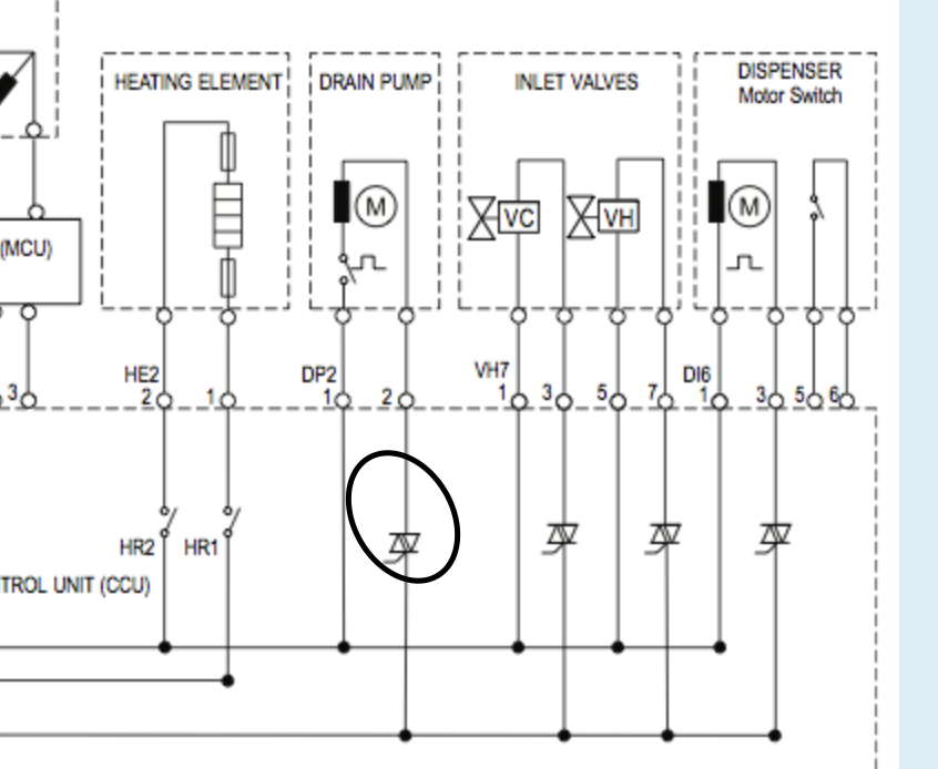 drain pump triac